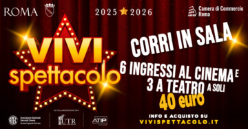 VIVISPETTACOLO carnet di 6 ingressi al cinema e 3 a teatro
